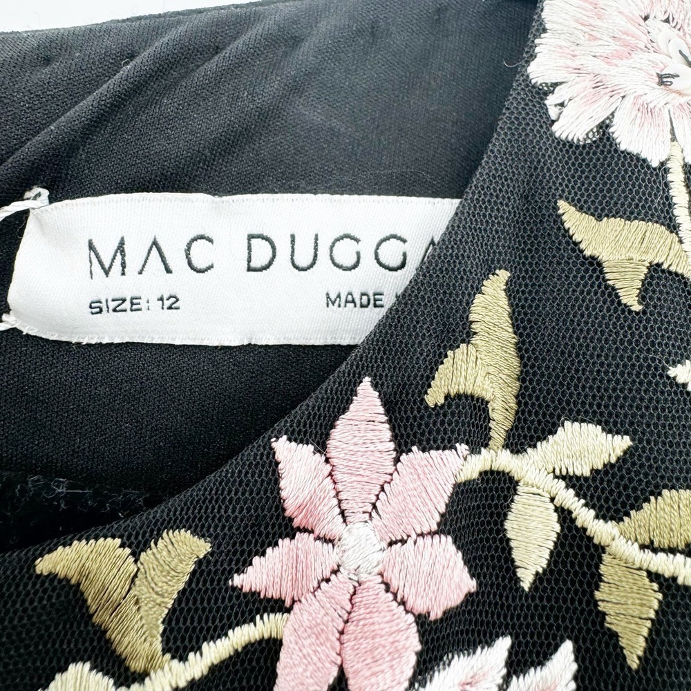 Mac Duggal Sequin Embroidered Gown Blouson Sleeves Size 12 NWT - Picture 13 of 13